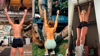 Girl Pull Up Challenge TikTok Compilation - No Bra Workout #girlpower
