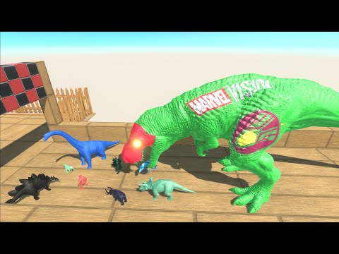 ESCAPE FROM MARVEL VISION T REX V2 - Animal Revolt Battle Simulator
