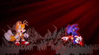 What happens if Tails falls down, when Exeller chases him in Hide and Seek Act 1? Sonic.exe Soh
