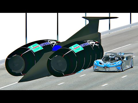 Bugatti Bolide vs SSC Thrust - Drag Race 20 KM