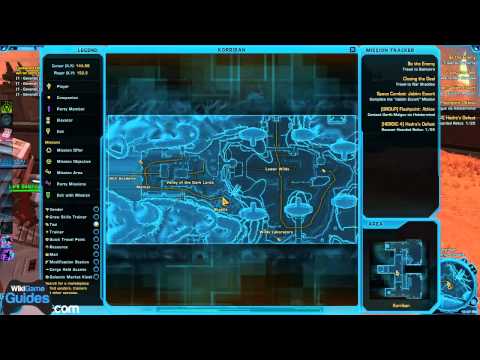 SWTOR Datacron Locations - Korriban (3 Datacrons, Willpower +2, Endurance +2, Red Matrix Shard)
