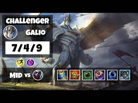 Galio vs Ekko Mid 11.6 Challenger Gameplay S11 (7/4/9) - KOREAN