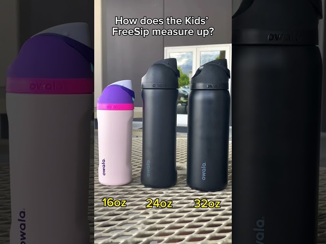 Vídeo relacionado con Owala FreeSip - Botella de agua de acero inoxidable aislada con popote para deportes y viajes, sin BPA, 40 onzas, campo de ensueño