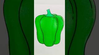 Crunchy Delight🫑| Satisfying bell pepper #145 #shorts #coloring #ytshorts #relaxing #bellpeppers