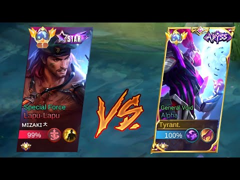ALPHA VS LAPU LAPU 1V1 ( TYRANT VS MIZAKI ) WHO WILL WIN