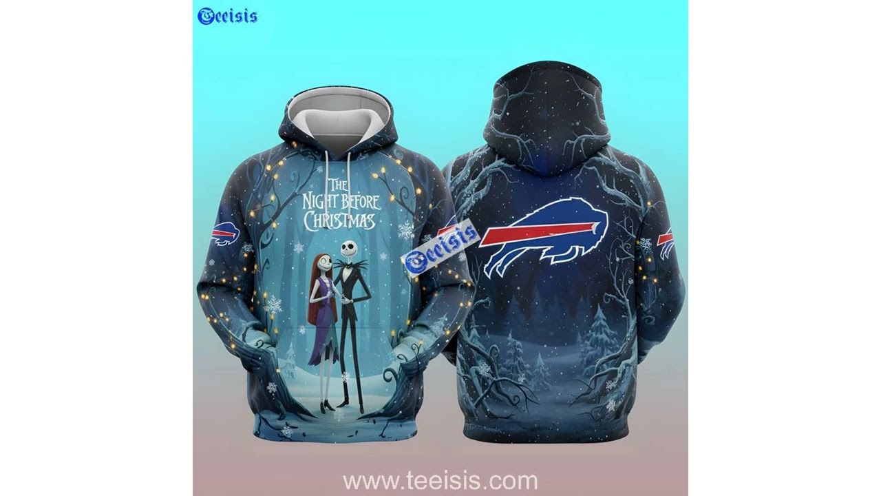 Buffalo Bills The Nightmare Before Christmas Enchanted Snow Forest Edition 3D Hoodie Unisex