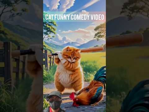 #cat funny #and#hene😋🐈