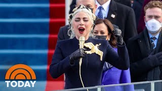 Kadr z teledysku The Star Spangled Banner tekst piosenki Lady Gaga