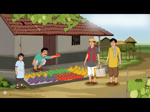 गरीब फलवाला और उसका चतुर बेटा | Hindi Story | Hindi Kahani | Moral Stories | cartoon story