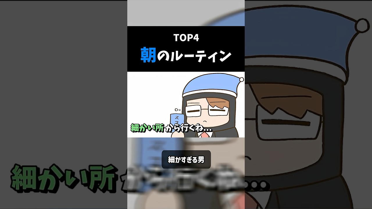 ガッチマンの朝のルーティン【TOP4/手描き】