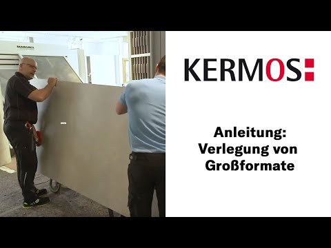 Fachmännische Verlegung von großformatigen KERMOS-Fliesen
