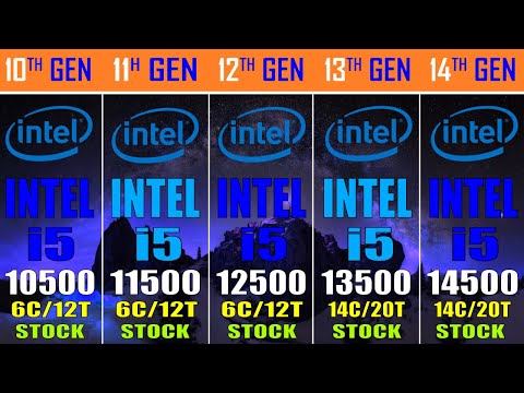INTEL i5 10500 vs INTEL i5 11500 vs INTEL i5 12500 vs INTEL i5 13500 vs INTEL i5 14500 ||