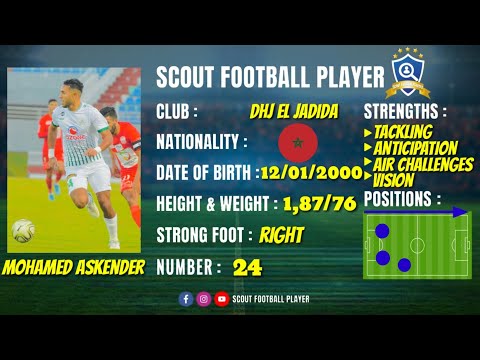 MOHAMED ASKENDER - محمد أسكندر 🔵 CENTRE DEFENDER & RIGHT BACK 🔵 DHJ EL JADIDA 🔵 BEST OF 2021/2020 HD