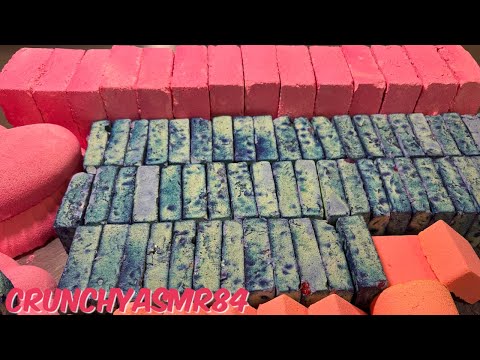 Bright Pink Blocks & Blue Confetti Bars | Oddly Satisfying | ASMR | Sleep Aid