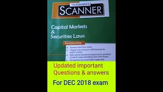 cs executive  / capital market and security law taxman scanner important questions for dec 2018 exam