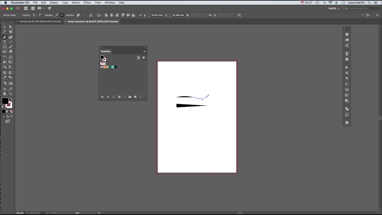 02/07 Brushes and color palettes — Graphic Design: Create a Hipster Vector Poster_ENG