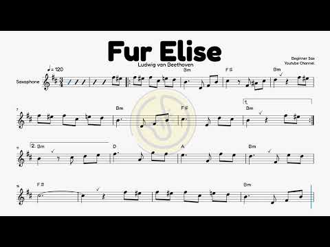 Fur Elise - ALTO Saxophone Sheet Music | Beethoven