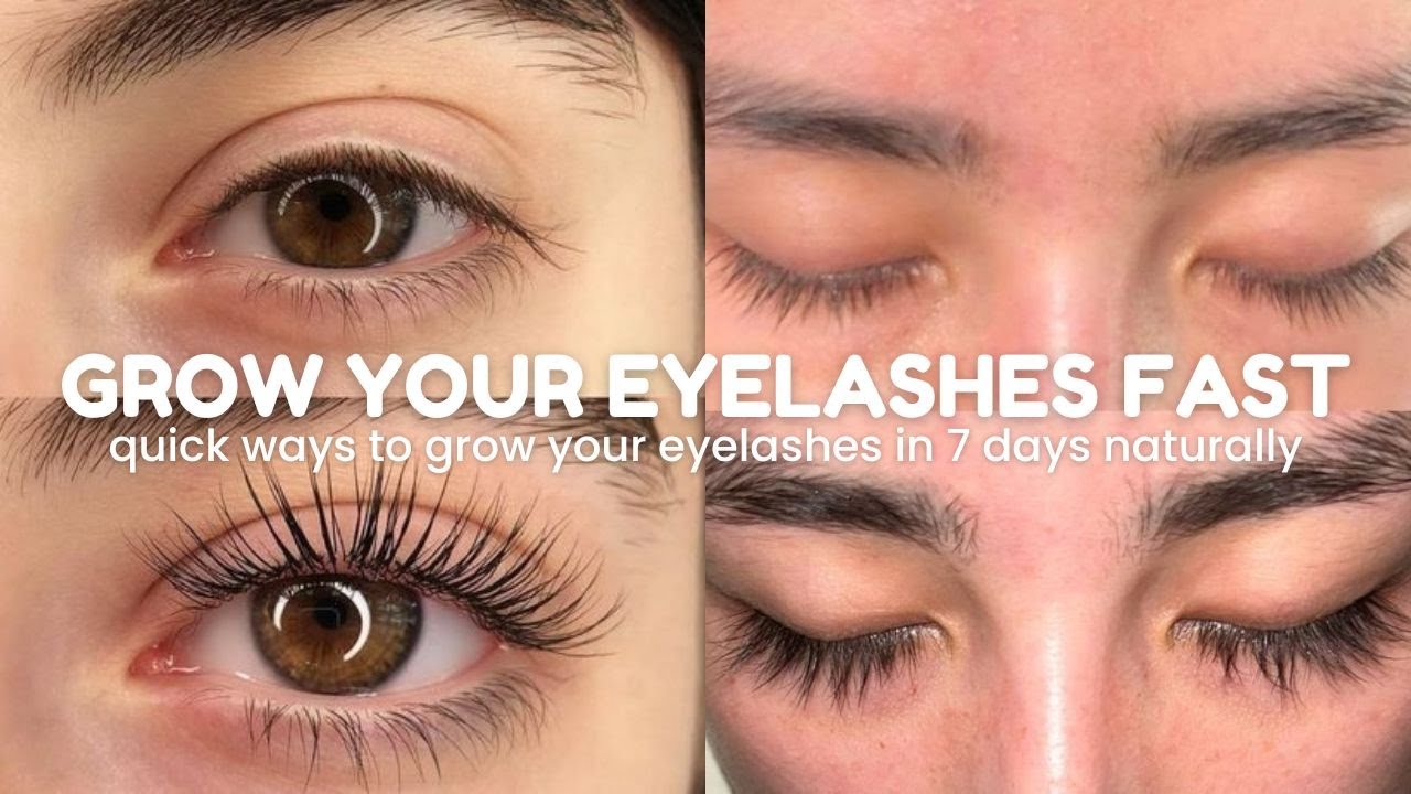 how to grow your eyelashes FAST & NATURALLY in just 7 Days! 🧸🎀