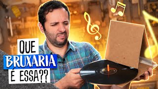 VITROLA de PAPELÃO funciona? Nós TESTAMOS o GRAMOFONE CASEIRO!