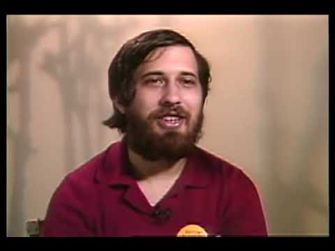 Richard Stallman at the First Hackers Conference in 1984