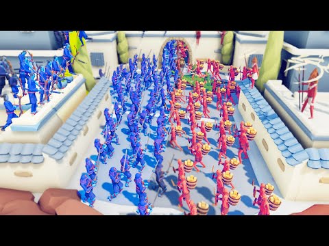DYNASTY NINJA ARMY 100x vs 100x EGYPT ARMY / Totally Accurate Battle Simulator ( TABS )