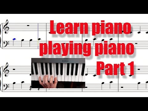Learn piano playing piano in 10 min (Part 1). Your first piano lesson. Apprendre le piano