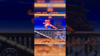 Sagat Using Tiger Knee to Hop Projectiles | SF2 Hyper (SNES Console) Gameplay
