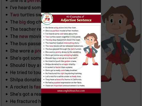 50 Adjectives Sentences Examples, Adjectives Words in Sentences #adjective #grammar