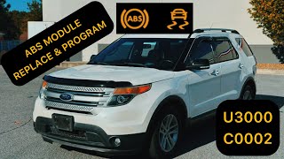 2011 - 2015 Ford Explorer ABS Module Replacement / Program U3000, C0002,