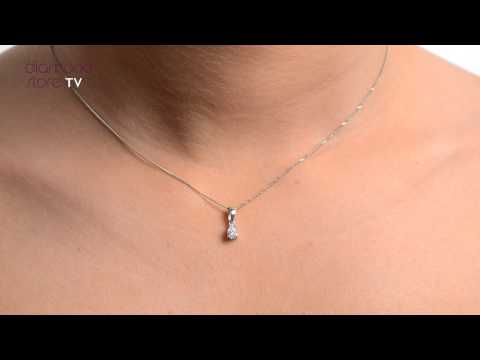 FR28 47Y - KEIRA 18K WHITE GOLD PEAR SHAPE 0.25CT DIAMOND PENDANT