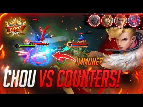 Chou vs All HARD Counter Heroes!!! HARDEST CARRY Chou Gameplay 2021 | Mobile Legends