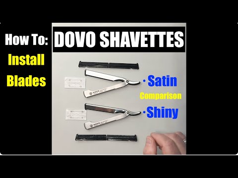 Dovo Satin & Shiny Shavette & How To Install The Blade #shaving #razor #blade #barber #close #shave