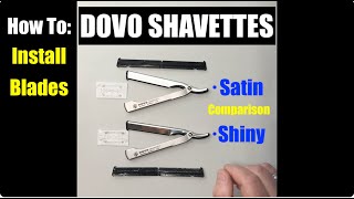 Dovo Satin & Shiny Shavette & How To Install The Blade #shaving #razor #blade #barber #close #shave