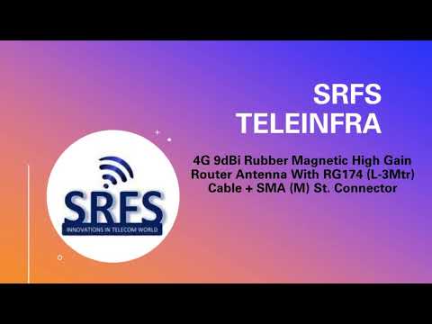4G 9dBi Rubber Magnetic High Gain Router Antenna With RG174 (L-3Mtr) Cable + SMA (M) St. Connector