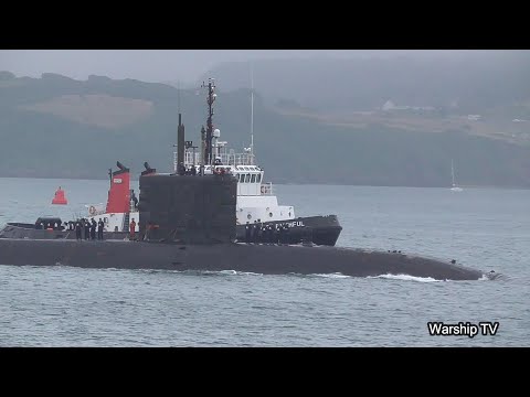 WARSHIP TV PREVIEW - HMS TRIUMPH RETURNS HOME TO DEVONPORT NAVAL BASE 3-7-24