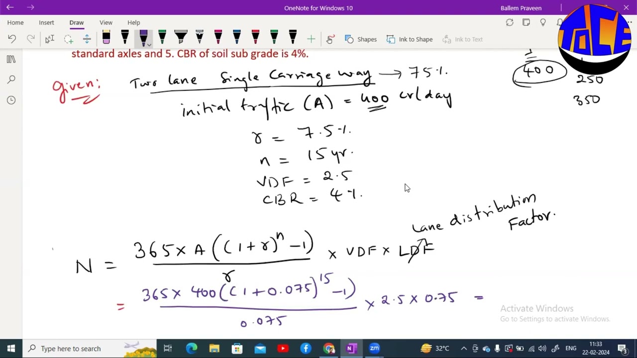 Flexible pavement design as per IRC 37:2001