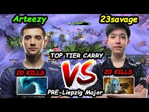 TOP TIER CARRY BATTLE BEFORE Leipzig Major Fnatic 23savage Phantom Lancer vs RTZ Morphling Dota 2