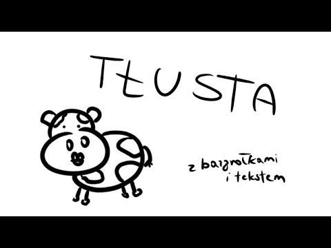 Tłusta (piosenka ukulele z bazgrołkami i tekstem)