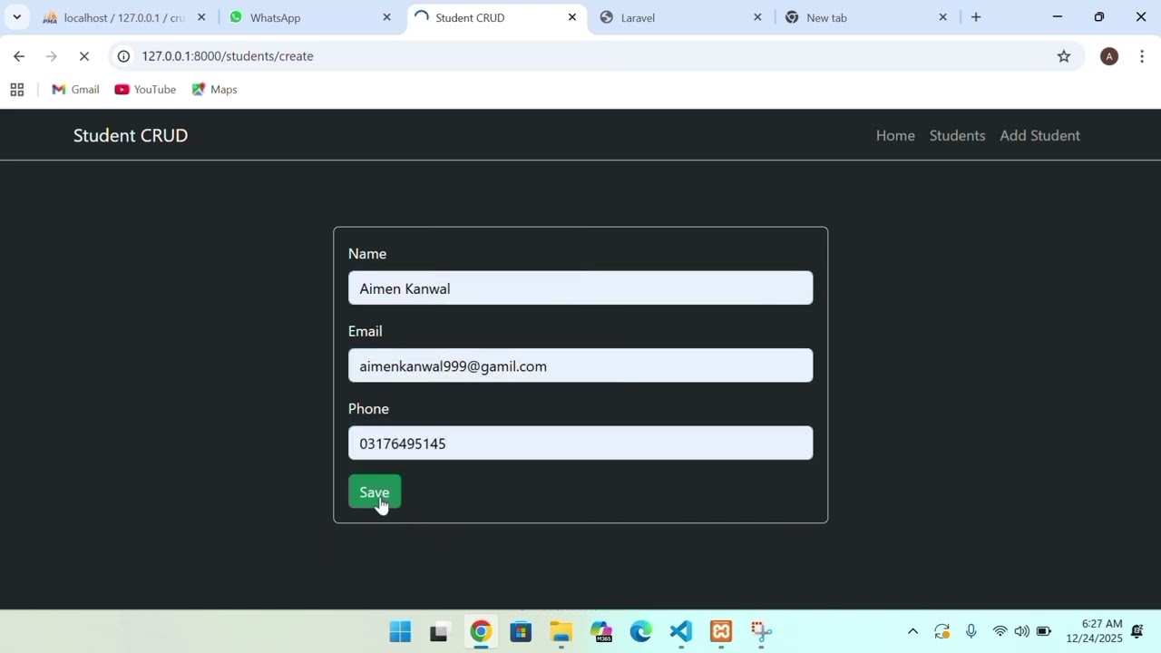 Web Technologies,Lab Final Project demo-Laravel,PHP,JavaScript,Bootstrap(FA23-BCS-021)