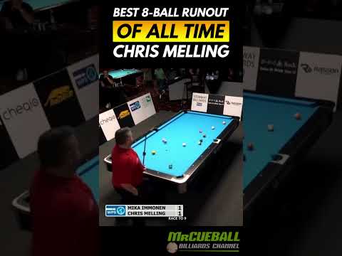 MOST INCREDIBLE 8-BALL RUNOUT EVER | CHRIS MELLING #8ballpool #pool #billiards #skills