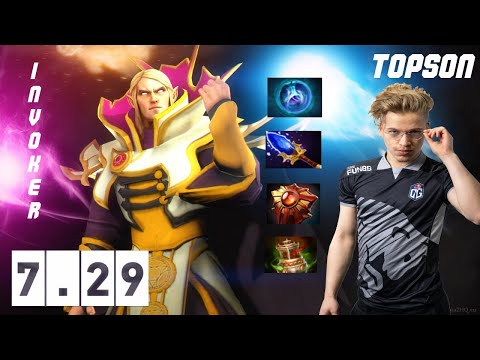 Topson Invoker UNREAL gameplay ! 7.29 OG vs Alliance