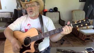 1878  -  My First Taste Of Texas -  Ed Bruce vocal & acoustic guitar cover with chords