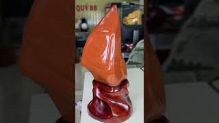 Đá Phong Thủy Tự Ngọc Bích Đỏ Japer Tự Nhiên Trang Trí Trấn Trạch 55cm