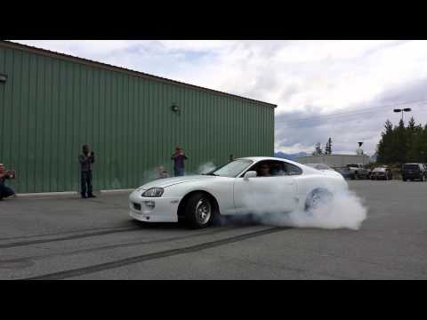 Toyota supra epic burnout!