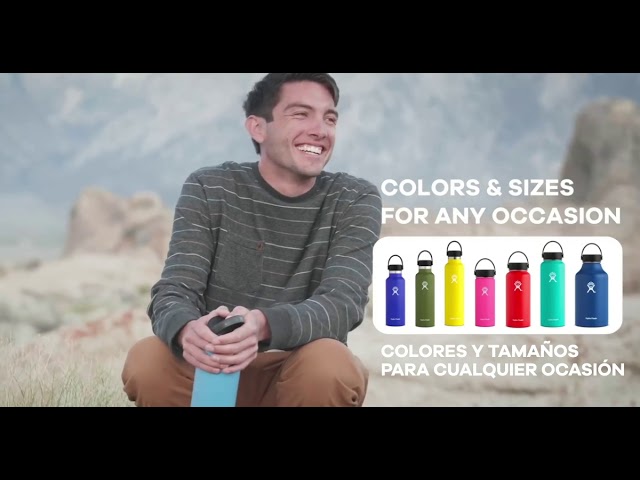 Vídeo relacionado con Hydro Flask - Standard Mouth - Botella de Agua 621 ml (21 oz) - Acero Inoxidable con Aislamiento al Vacío y Tapa a Prueba de Fugas y Revestimiento en Polvo - Standard Mouth - Indigo