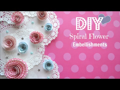 Diy Embellishments: Paper Spiral Flower - Build Your Stash #9 Video