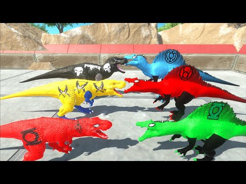 POWER UP SPEED CHAMPIONS RACE SUPER TEAM LANTERN DEATH CLIMB - Animal Revolt Battle Simulator