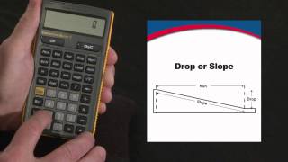 Construction Master 5 Drop or Slope Calculations How To