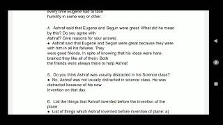 ASHRAF INVENTION||CLASS 5 ||NEW MULBERRY ENGLISH BOOK||BACK EXERCISE SOLUTIONS