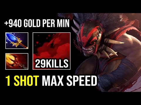 WTF Level 5 Dagon Bloodseeker Faster Than Anything +940 GPM Max Speed Dota 2